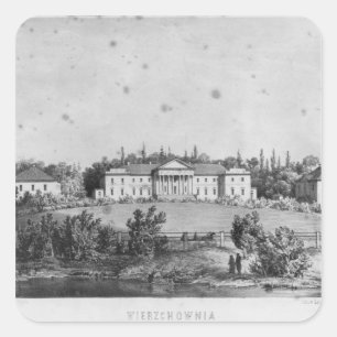 Das Schloss von Wierzchownia Quadratischer Aufkleber