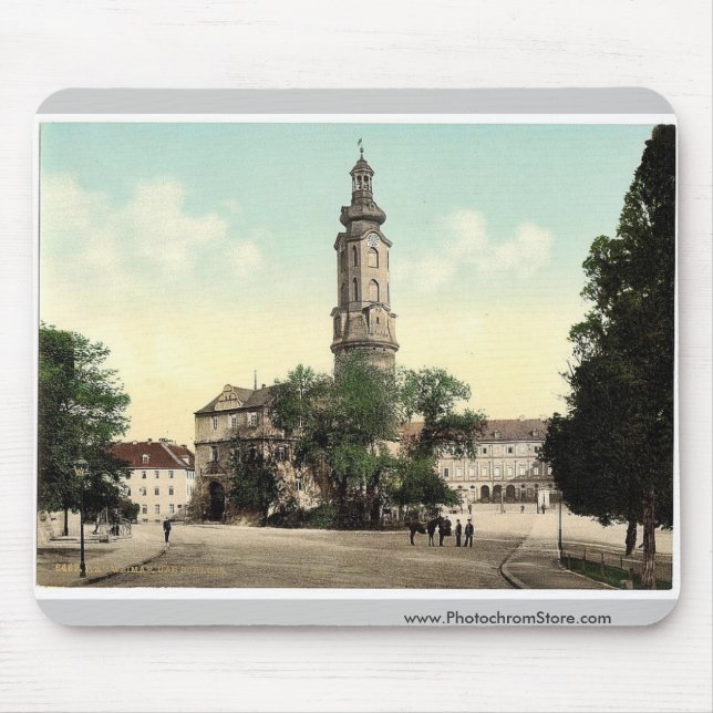Das Schloss, Weimar, Thüringen, Deutschland Mousepad (Vorne)