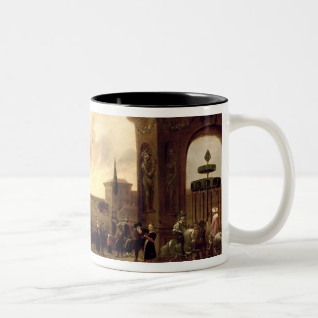Das schmale Tor zum Himmel Zweifarbige Tasse (Rechts)