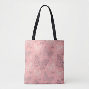 Das Schmetterlings-Rosa Tasche