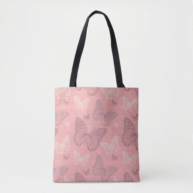 Das Schmetterlings-Rosa Tasche (Vorderseite)