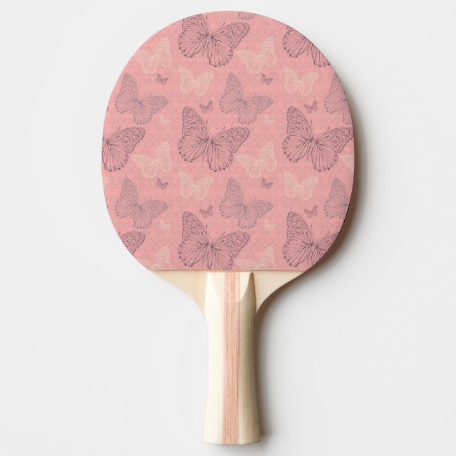 Das Schmetterlings-Rosa Tischtennis Schläger (Vorderseite)