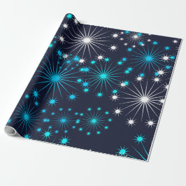 Das Schneeflockenmuster scheint wie ein Stern Geschenkpapier