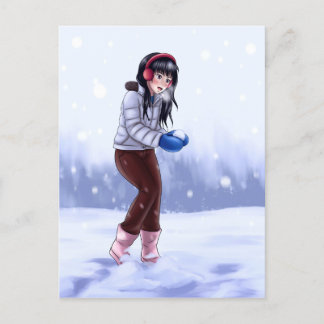 Das Schneesturm Feiertagspostkarte