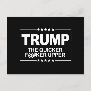 Das schnellere F - er Upper - Anti-Trump-Zeichen - Postkarte