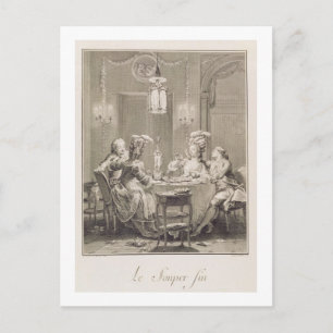 Das schöne Abendmahl, 1781, graviert von I.S. Helm Postkarte