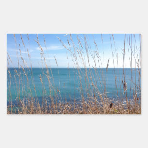 Das schöne Gras und das Meer Rechteckiger Aufkleber