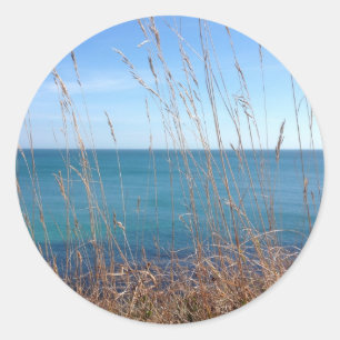 Das schöne Gras und das Meer Runder Aufkleber