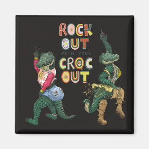 Das schöne Krokodil-Puck mit dem Croc Out Magnet