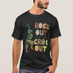 Das schöne Krokodil-Puck mit dem Croc Out T-Shirt