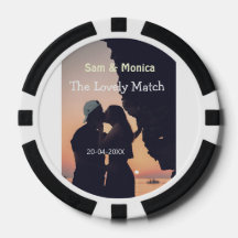das schöne Match-Paar Hochzeitsname Datum einfach