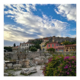 Das schöne und farbenfrohe Athen Fotodruck