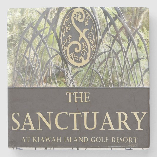Das Schongebiet, Kiawah Island, Sc MarmorsteinCoas Steinuntersetzer (Vorderseite)