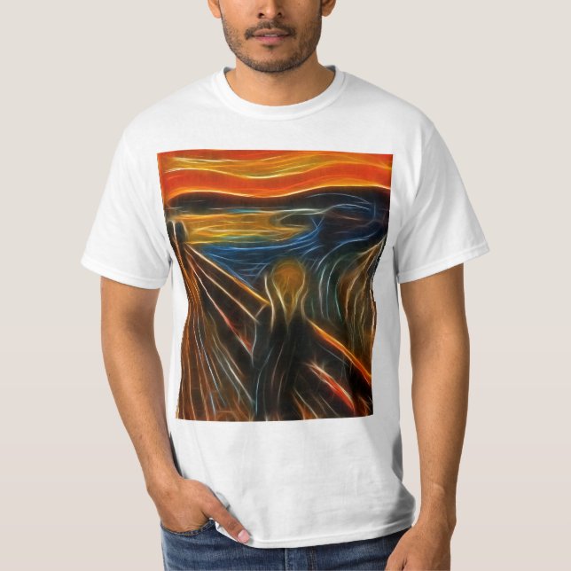 Das Schrei-Fraktal, das Edvard Munch malt T-Shirt (Vorderseite)