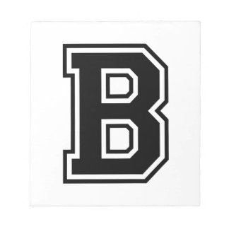 Das Schreiben B, Kollegium Alphabet Notizblock