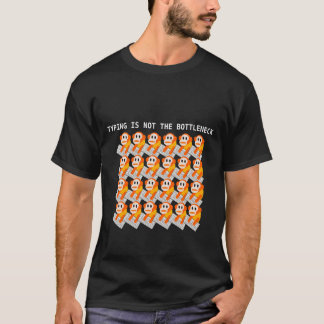 Das Schreiben ist nicht der Engpass (dunkle T-Shirt