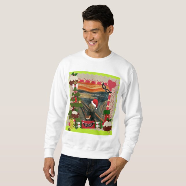 das schreie hässliche Weihnachtsgeschenk Sweatshirt (Vorne ganz)