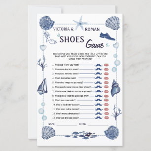 Das Schuh-Spiel Brautparty Nautische Hochzeit