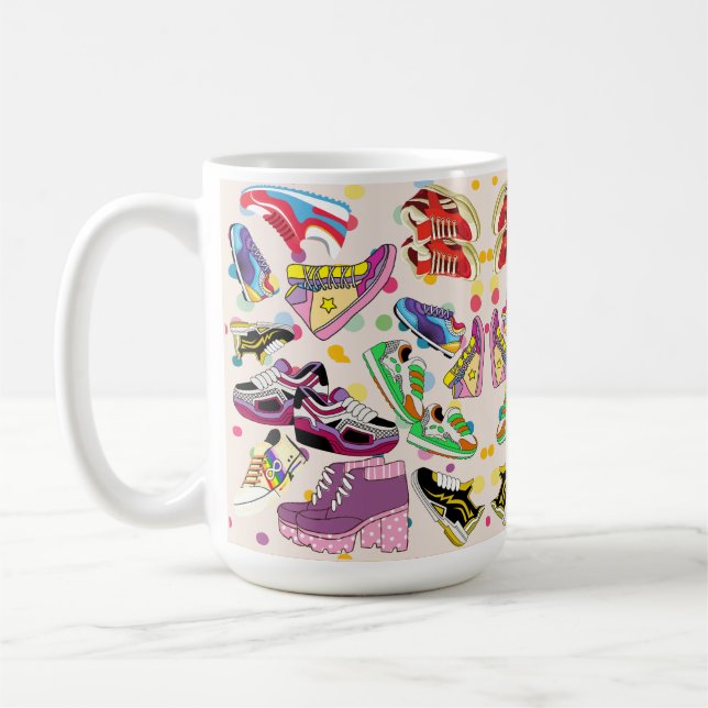 das Schuhe-Muster Kaffeetasse (Links)