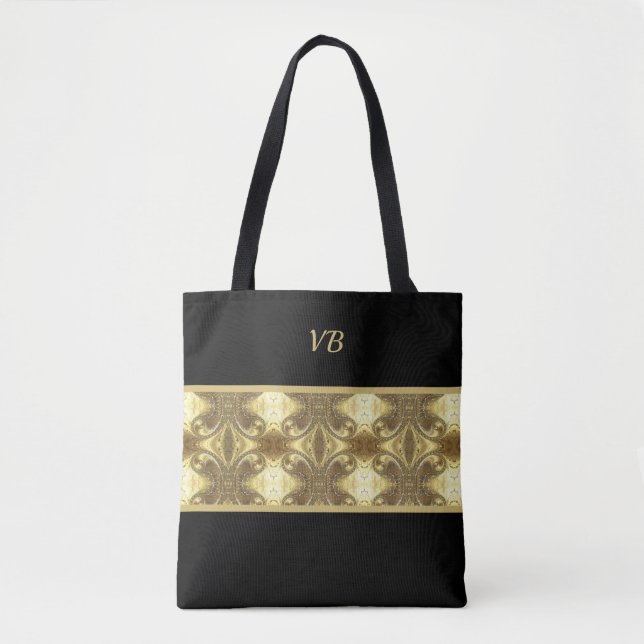 Das Schwarz-Gold-Deco Tasche (Vorderseite)