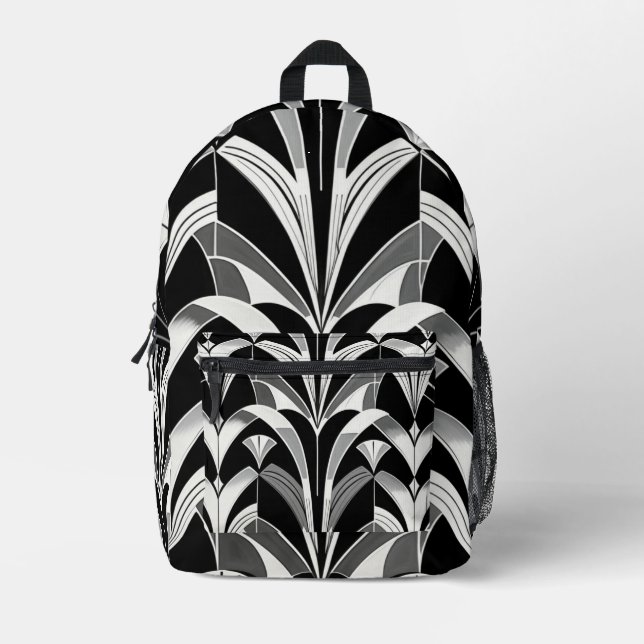 Das Schwarz-Weiß-Feinschmecker Bedruckter Rucksack (Vorderseite)