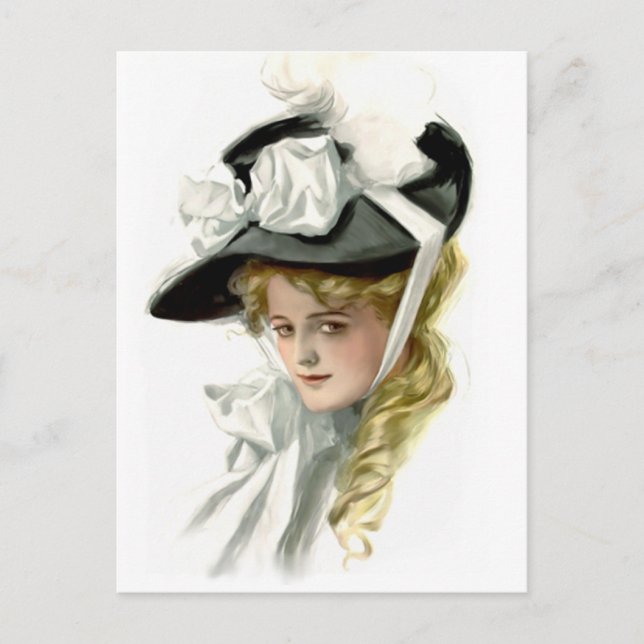 Das schwarze Bonnet Postkarte (Vorderseite)