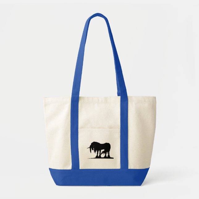 Das Schwarze Einhorn Tragetasche (Vorne)