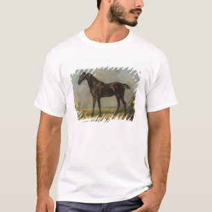 Das schwarze Reiten-Pferd Golding Polizisten, T-Shirt