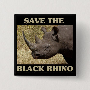 Das Schwarze Rhino gerettet Button