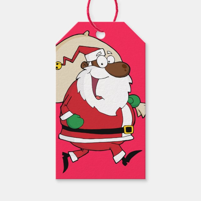 Das schwarze Weihnachtsgeschenk-Tag Geschenkanhänger (Vorderseite)