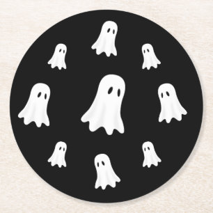 Das schwebende Ghost- Runder Pappuntersetzer