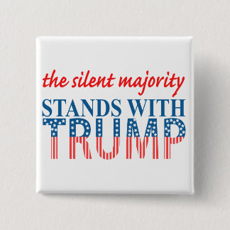 Das schweigende Mehrheit steht mit Trumpf Button