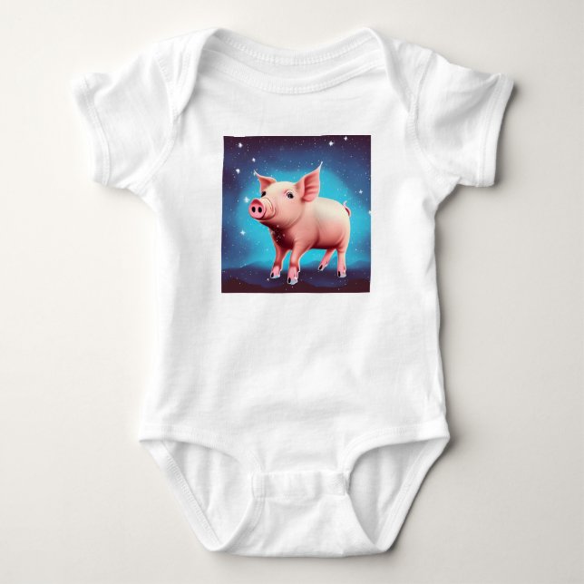 Das Schwein Baby Strampler (Vorderseite)