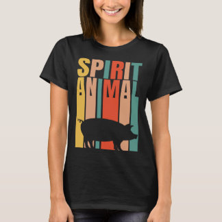 Das Schwein ist mein Geist-Tier-Retro T-Shirt