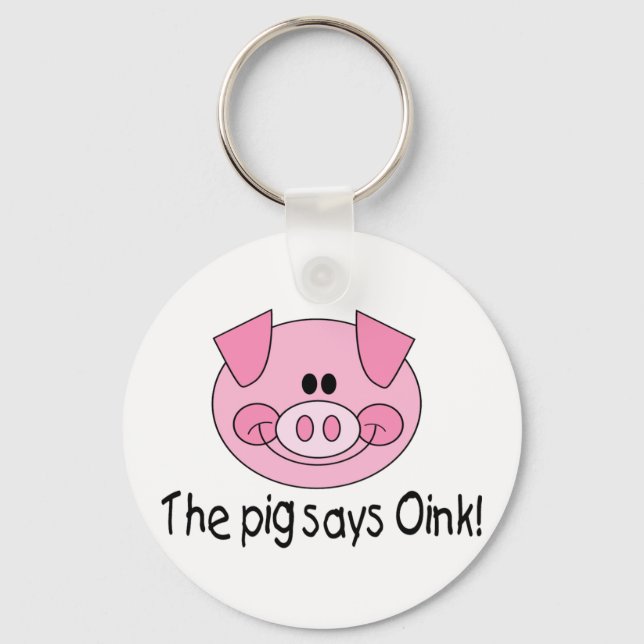 Das Schwein sagt roink Schlüsselanhänger (Vorderseite)