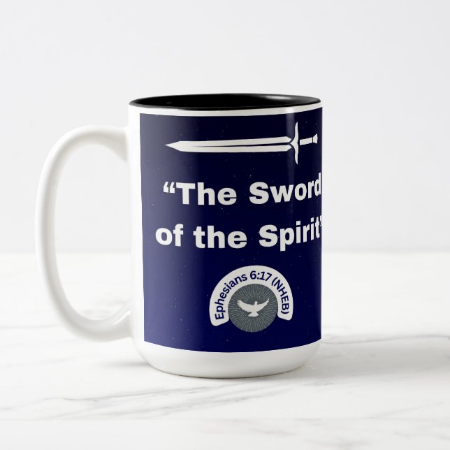 Das Schwert des Geistes - Zwei-Tone-Tasse Zweifarbige Tasse (Links)