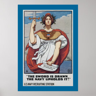 Das Schwert wird Gezeichnet, die Marine macht es Poster