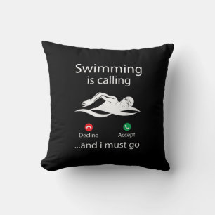 Das Schwimmen ist eine abnehmende Annahme und ich  Kissen