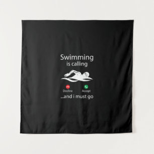 Das Schwimmen ist eine abnehmende Annahme und ich Wandteppich