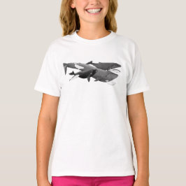 Das Schwimmen von Walen illustriert die Art Whale  T-Shirt