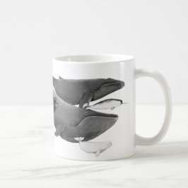 Das Schwimmen von Walen illustriert Kunst Kaffeetasse