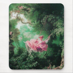 DAS SCHWIMMENDE, grüne, rosa Fuchsia Mousepad
