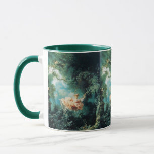 DAS SCHWIMMENDE, grüne Rosa Tasse