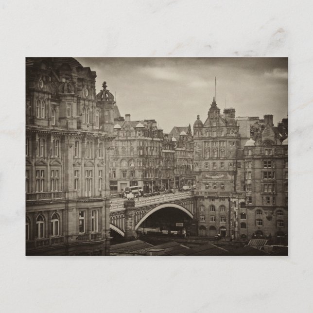 Das Scotsman Hotel und die North Bridge, Edinburgh Postkarte (Vorderseite)