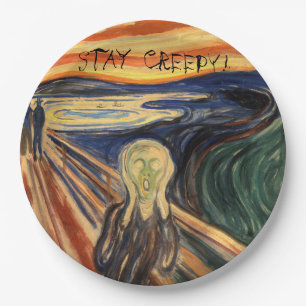 DAS SCREAM Bleibe CrEEpY HaLLoWeeN Pappteller