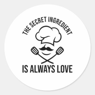 DAS SECRET INGREDIENT IST IMMER LIEBE RUNDER AUFKLEBER