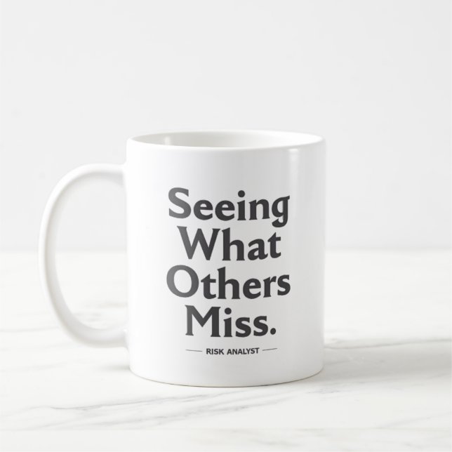 Das sehen, was andere übersehen – Risikomanager Kaffeetasse (Links)