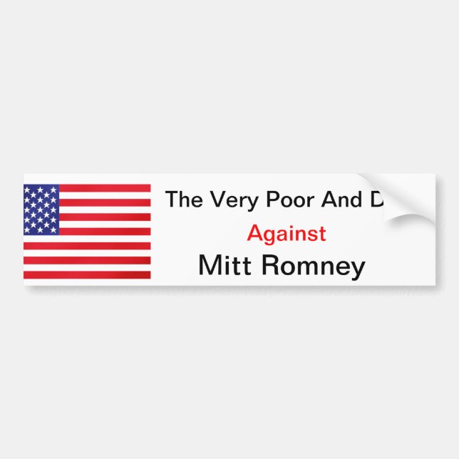 Das sehr arme und die Hunde gegen Mitt Romney Autoaufkleber (Vorne)