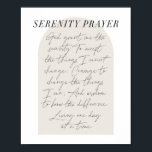 Das Serenity-Gebet Minimal Boho Beige-Bogenschrift Poster<br><div class="desc">Das Serenity-Gebet Minimal Boho Beige-Bogenschrift</div>
