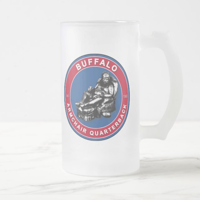 Das Sessel Quarterback - Buffalo Football Fans Mattglas Bierglas (Rechts)